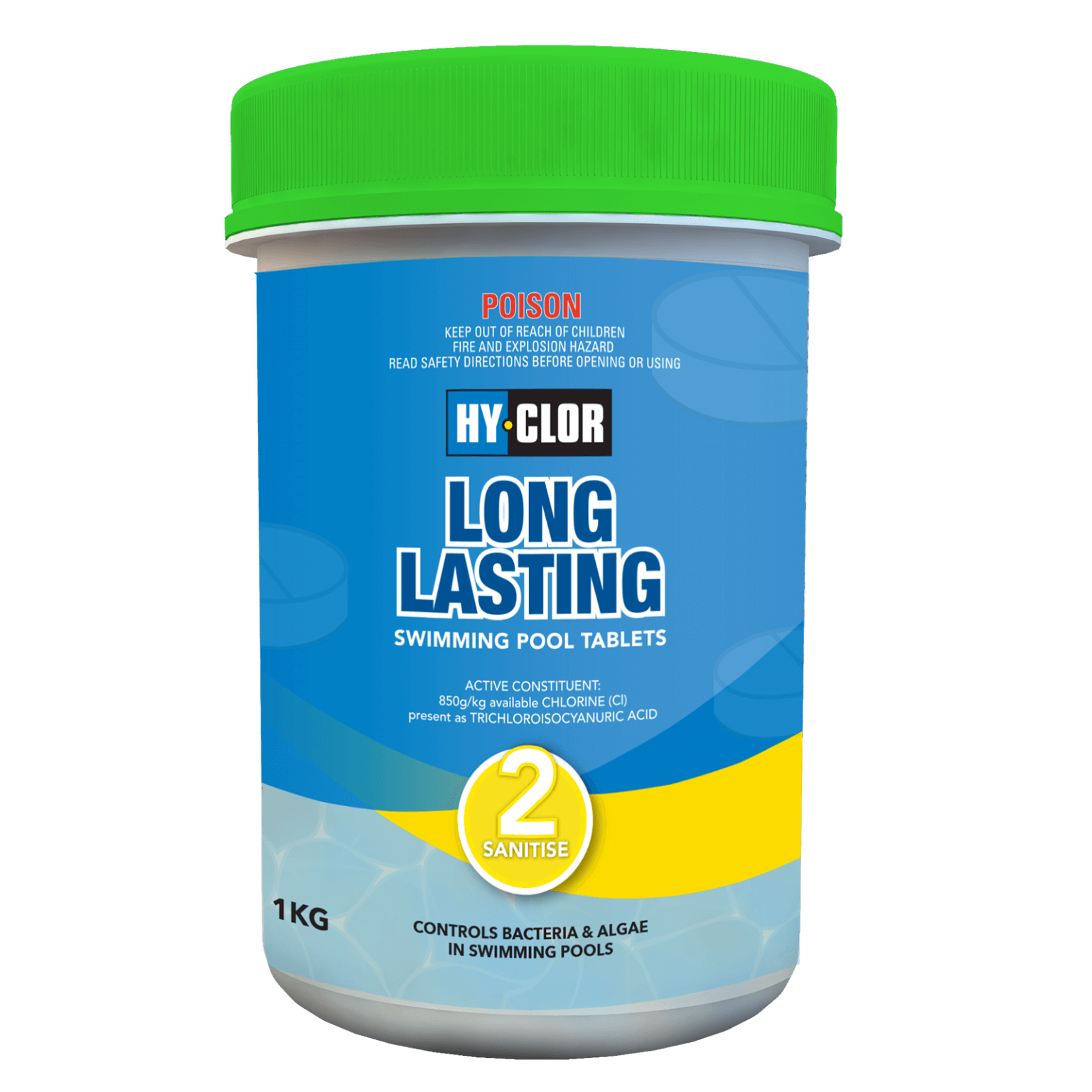 HYCLOR LONG LASTING POOL CHLORINE TABLETS Hyclor